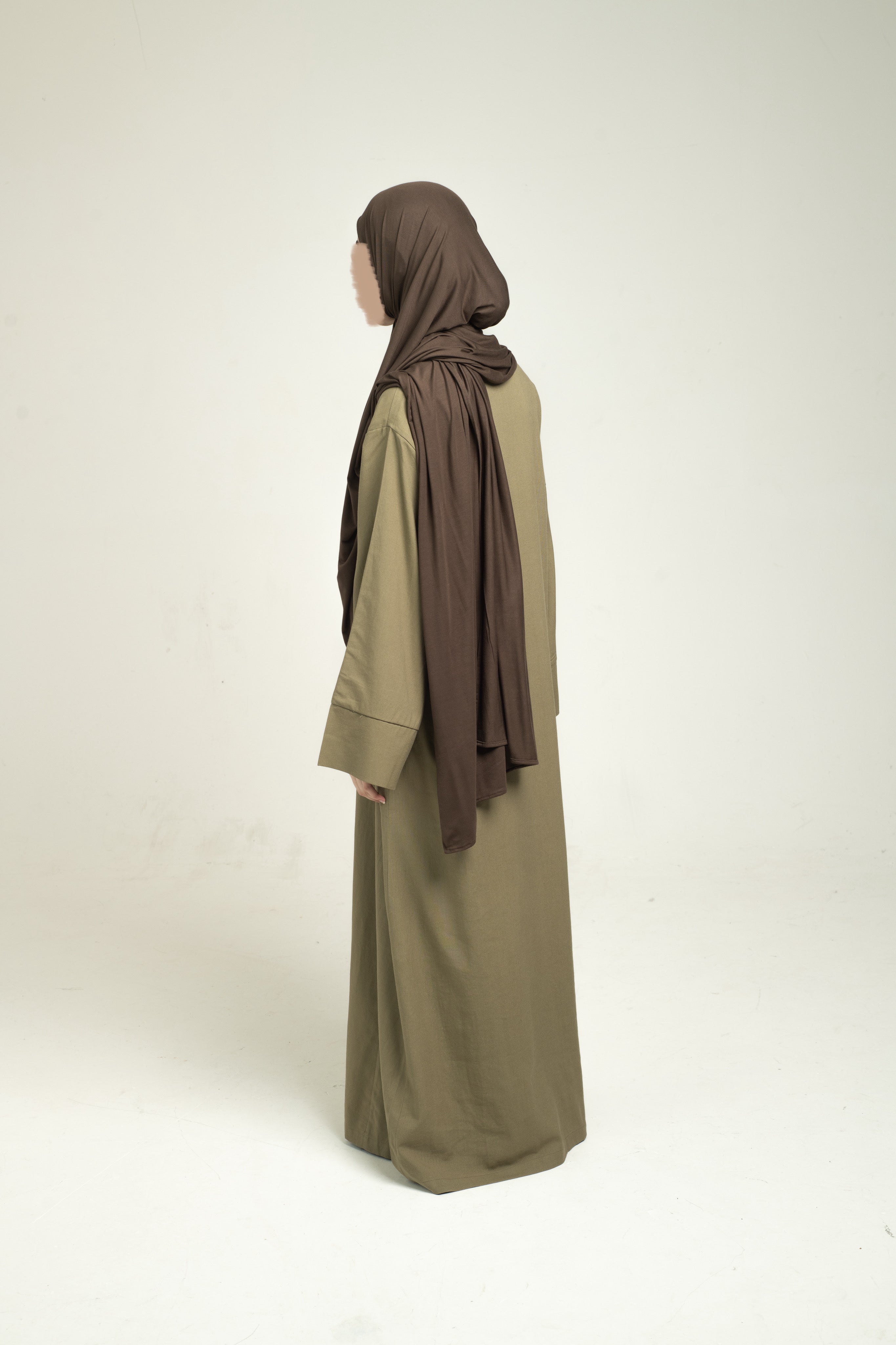Linen Abaya - Light Moss