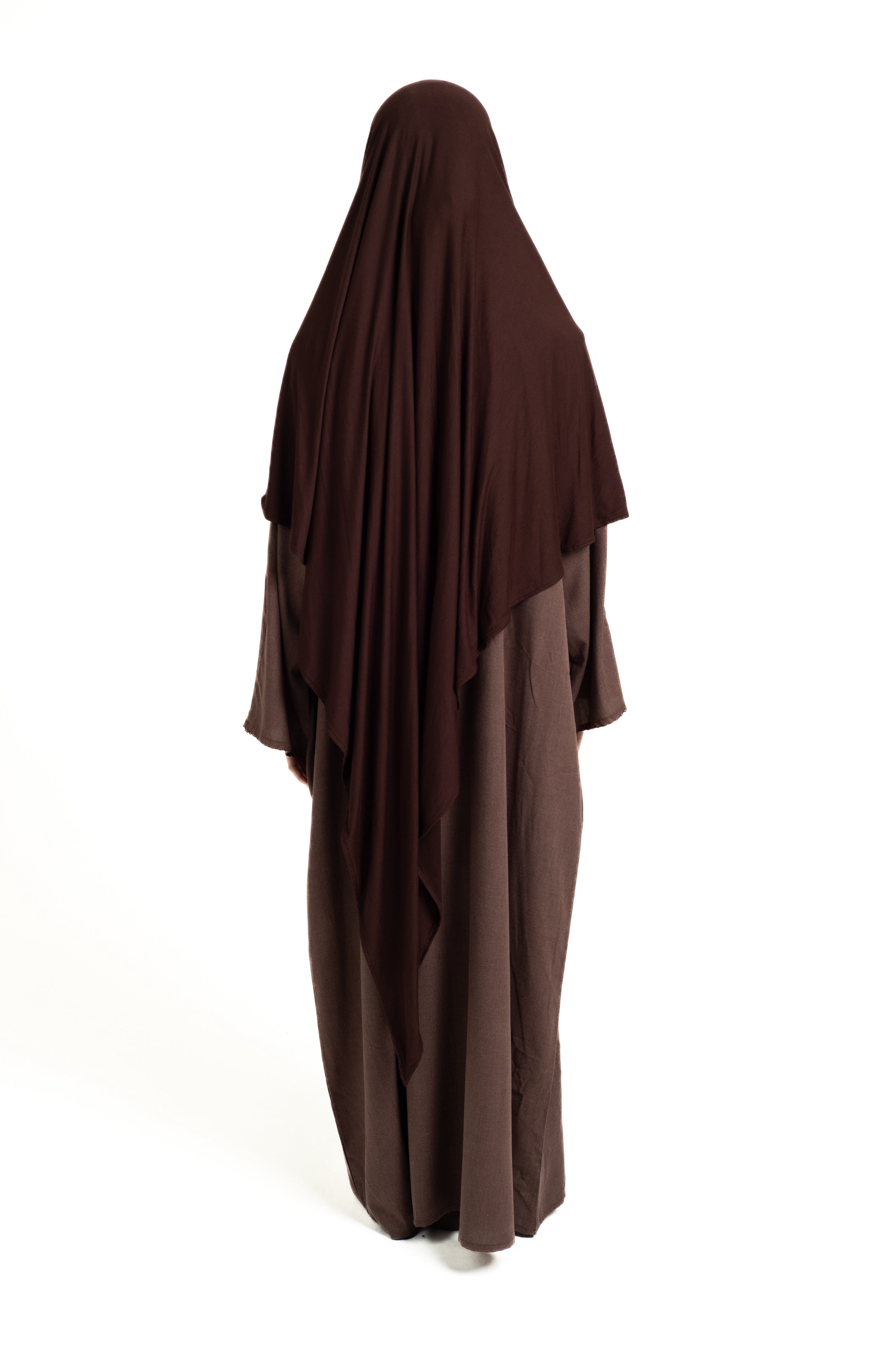 Deep brown regular Khimar