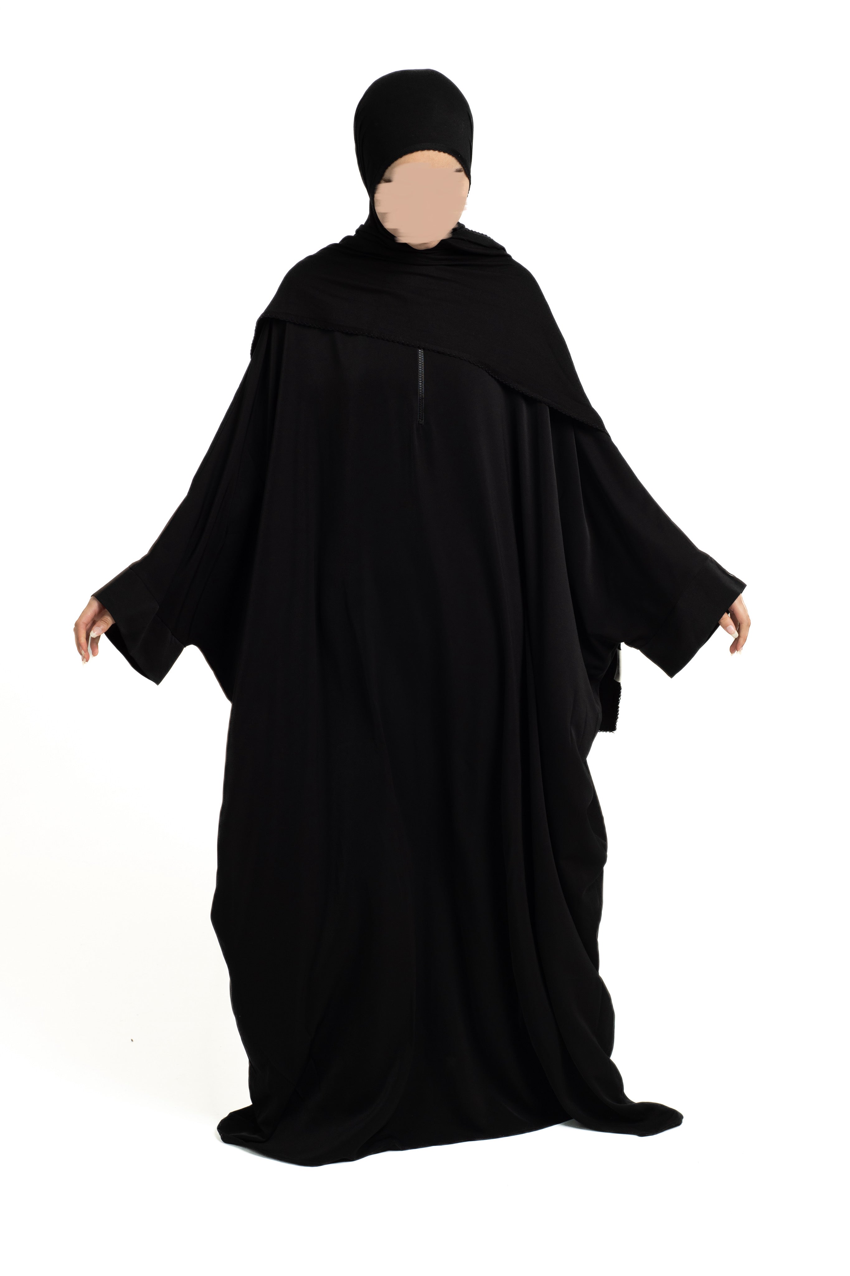 Black batwing abaya