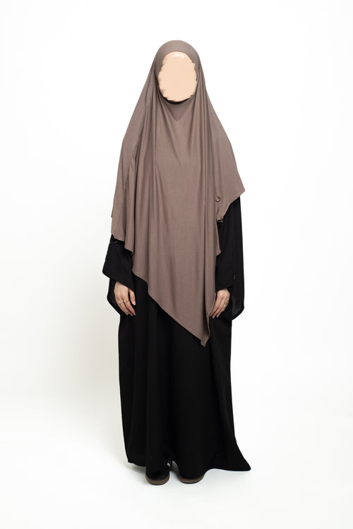 Ash Brown Regular Khimar