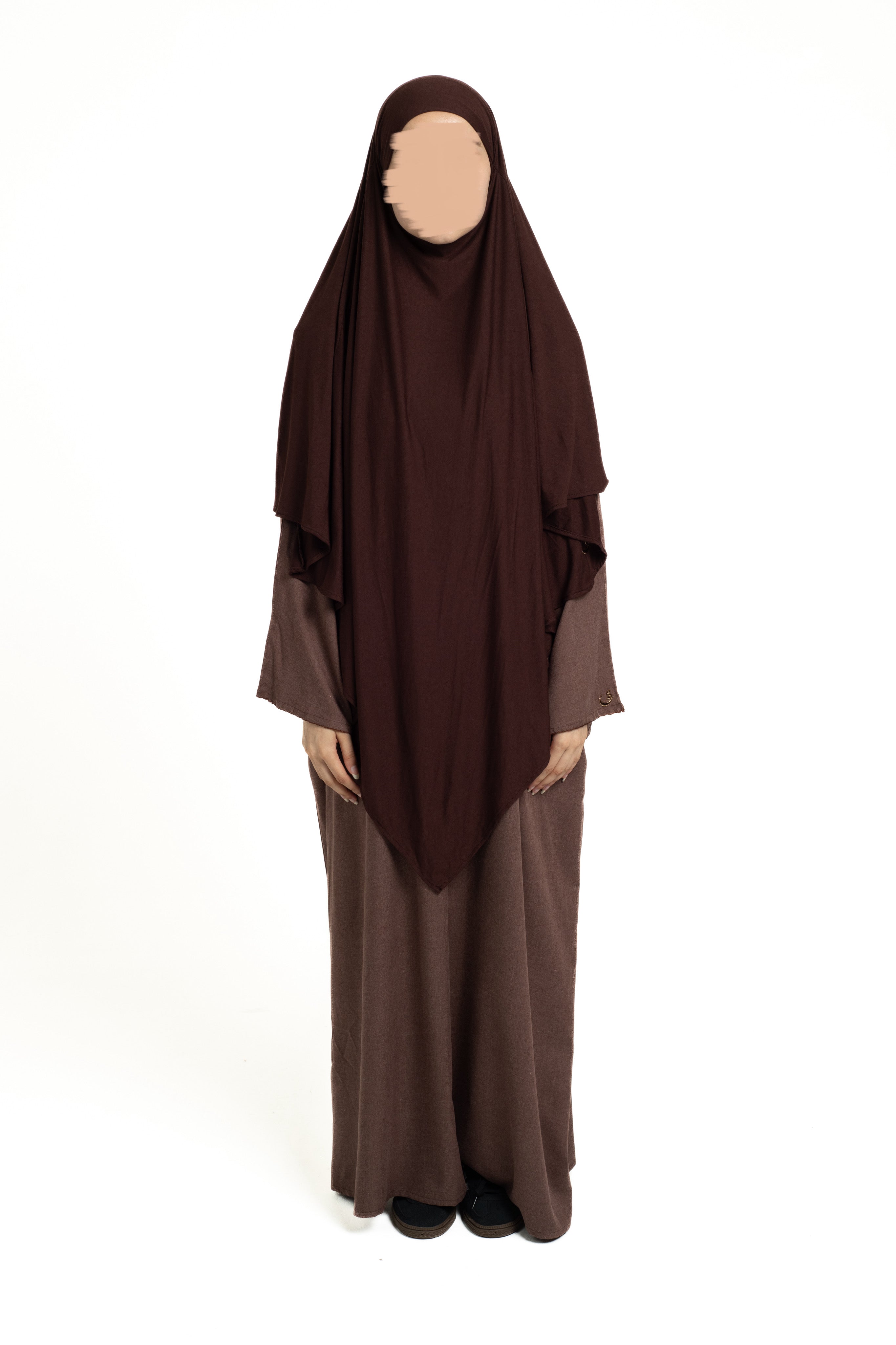 Deep brown regular Khimar