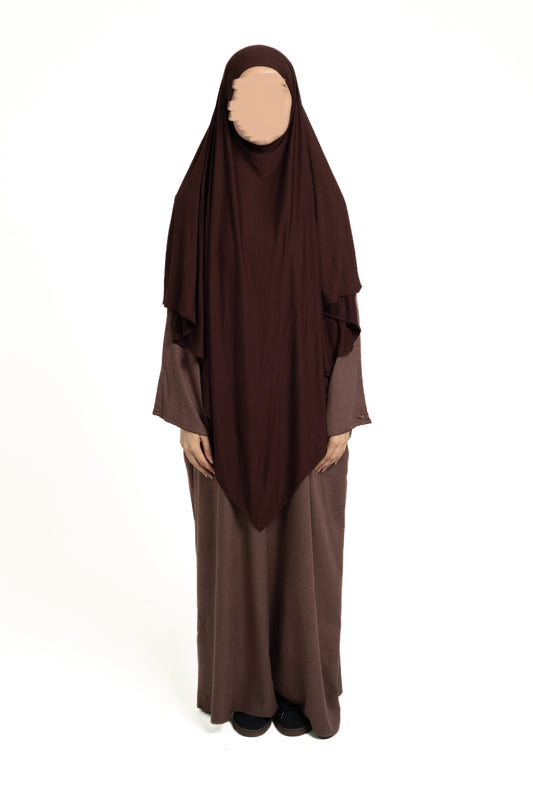 Deep chocolate regular Khimar