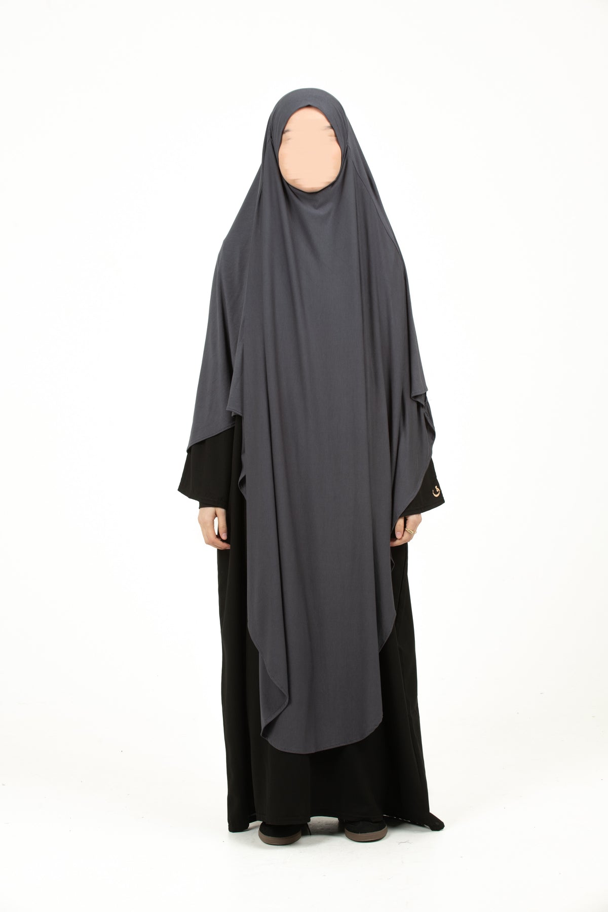 Navy Grey Maxi Khimar