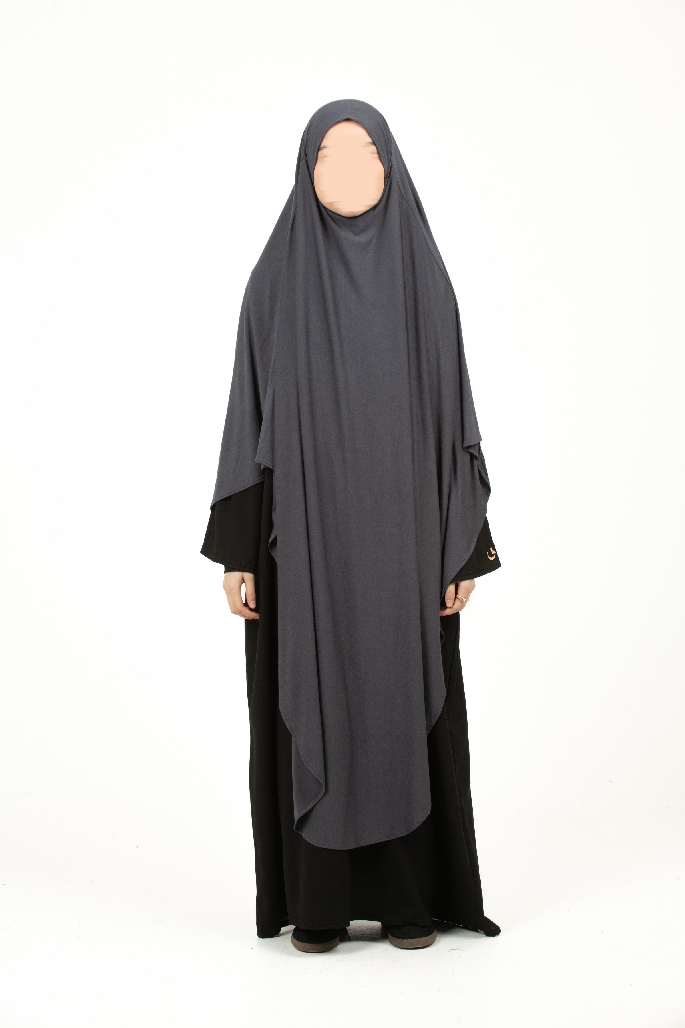 Navy Grey Maxi Khimar