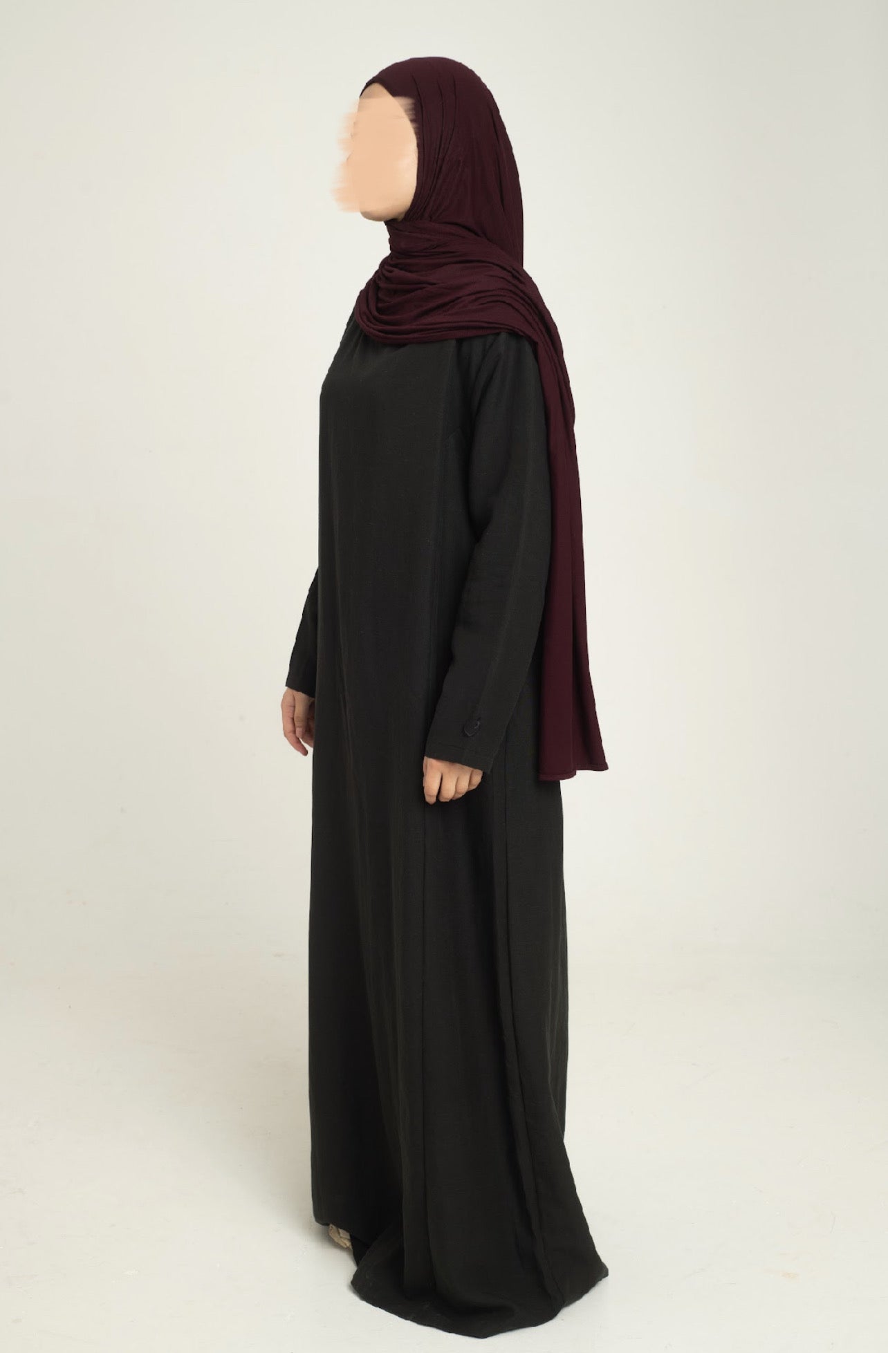 Black straight sleeve abaya