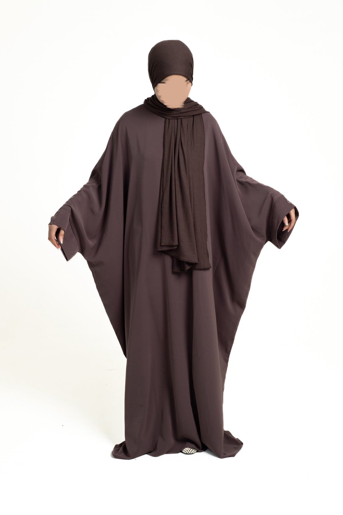 Dried fig batwing abaya