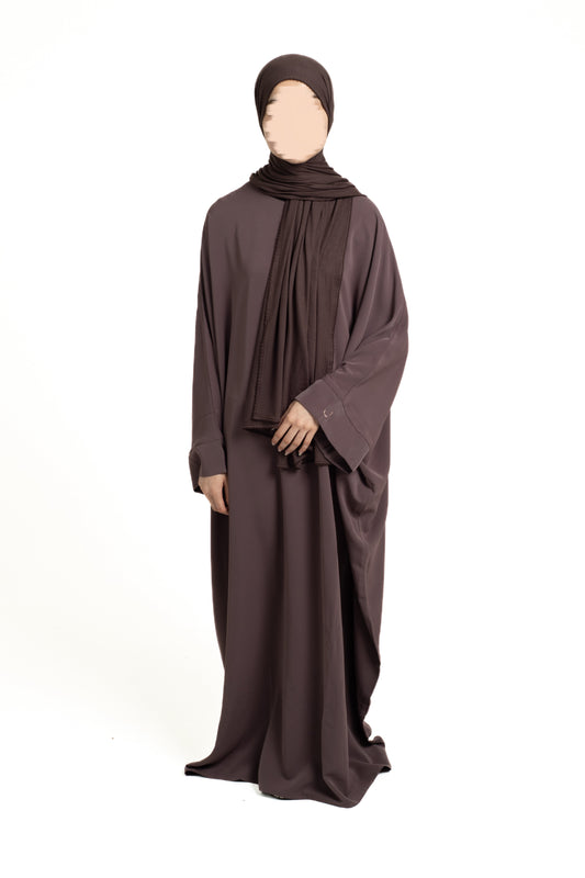 Dried fig batwing abaya