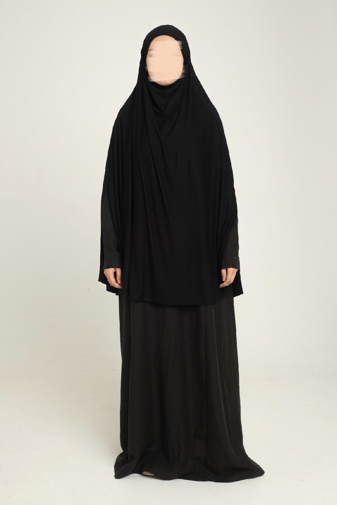 Black slit sleeve khimar