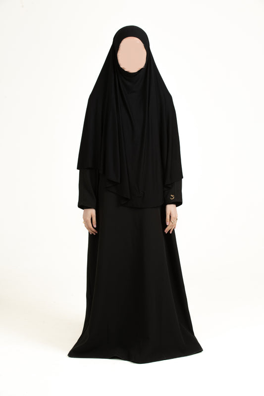 Black Regular Khimar