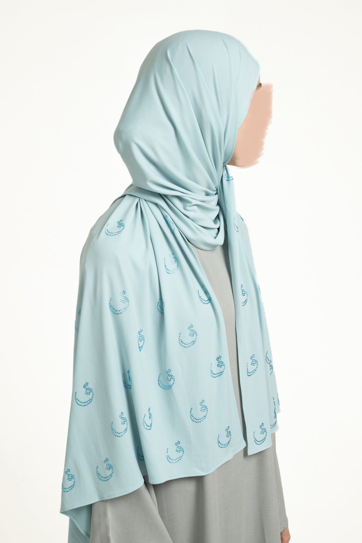 Mist Rhinestone hijab
