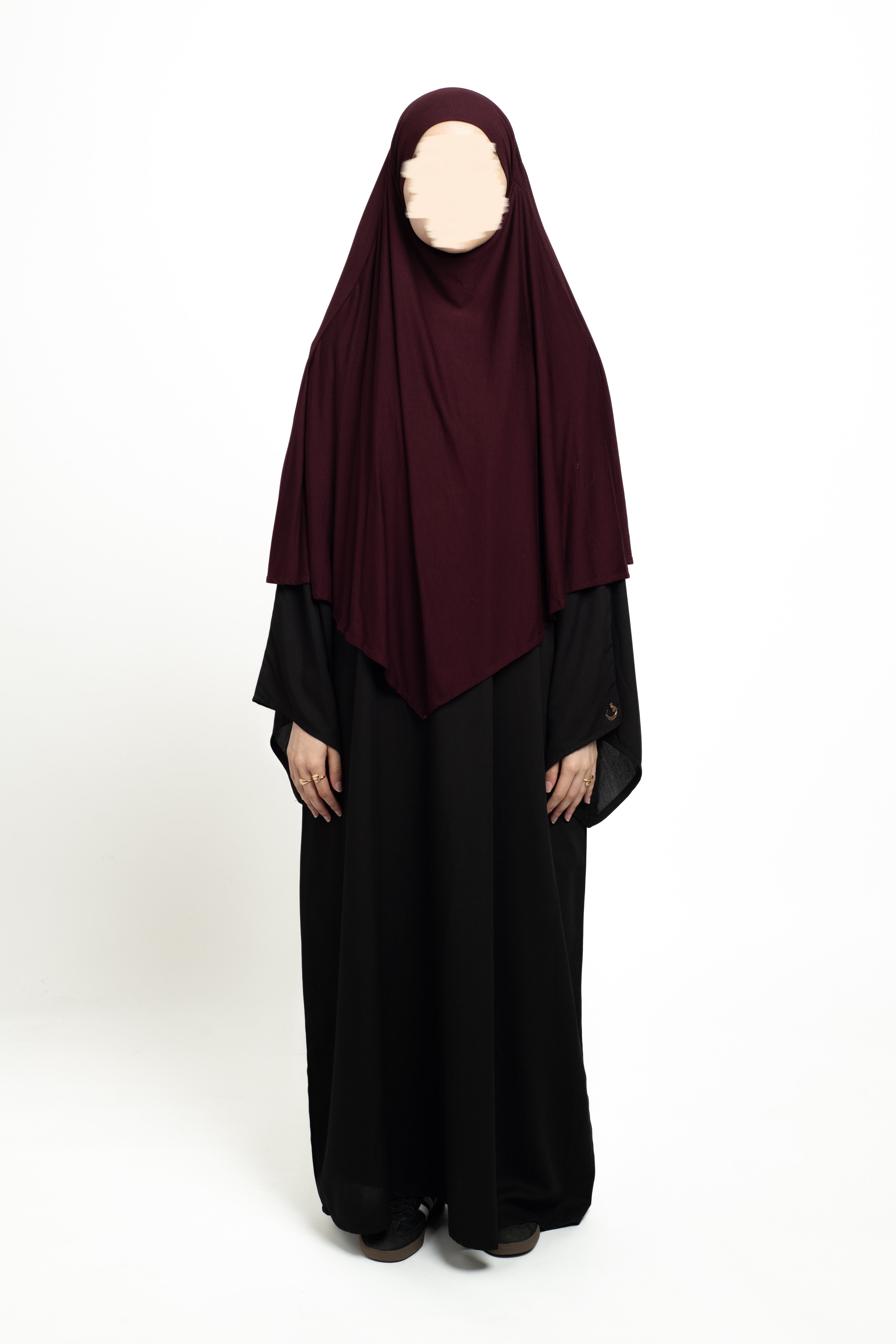 Burgundy Short Diamond Khimar