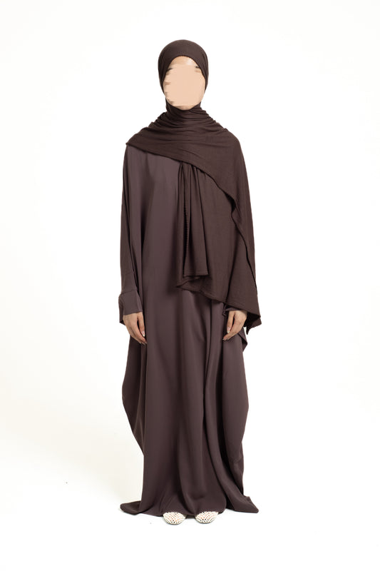 Dried fig batwing abaya