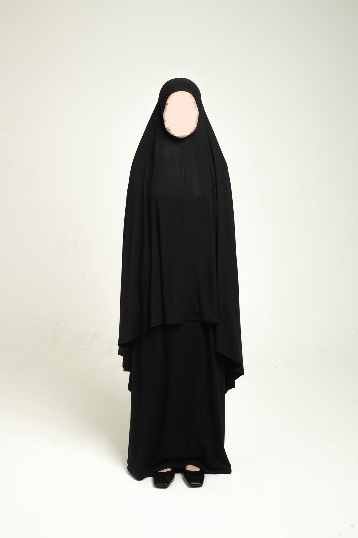 Knit Khimar Set - Black
