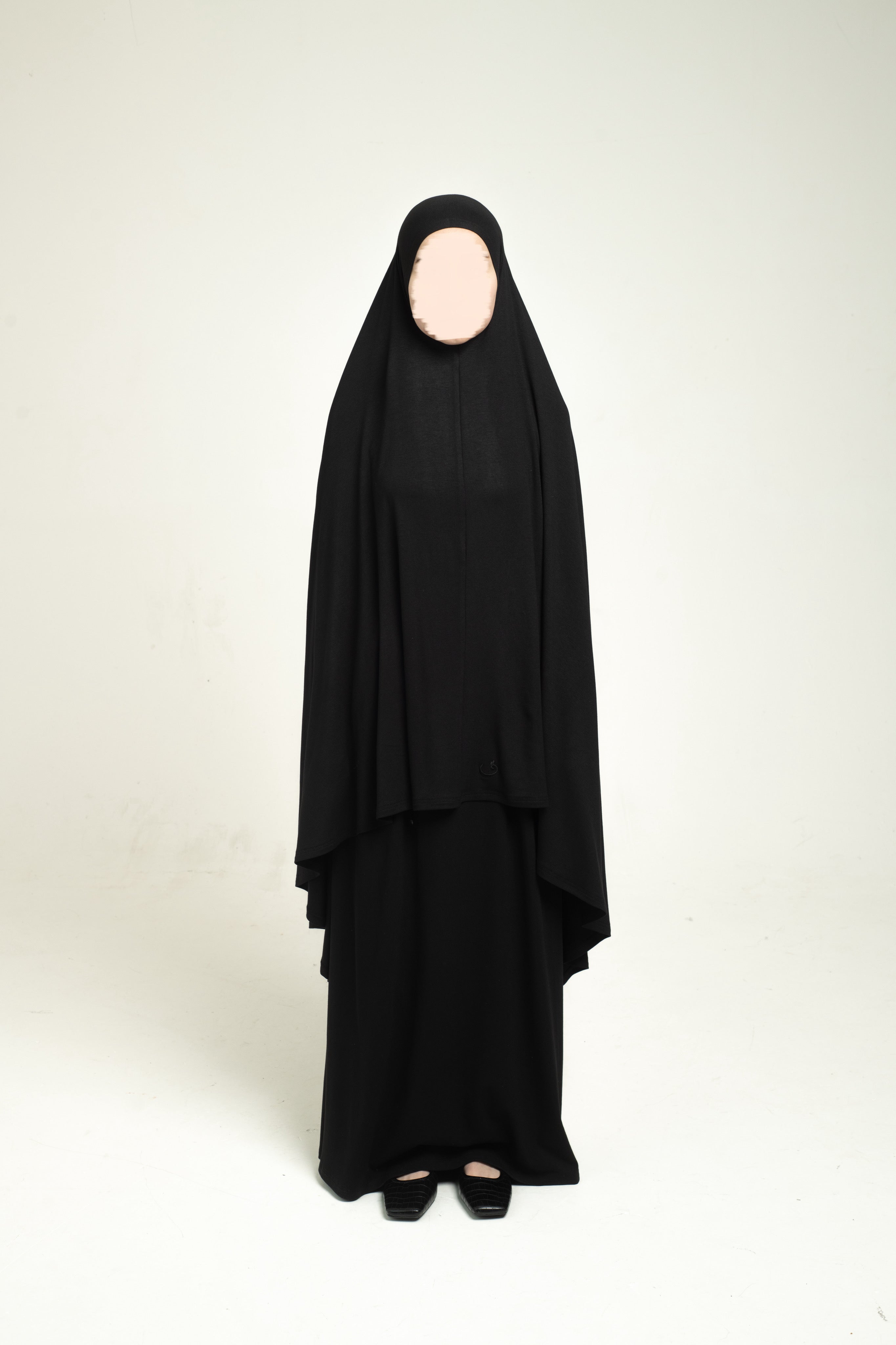 Knit Khimar Set - Black