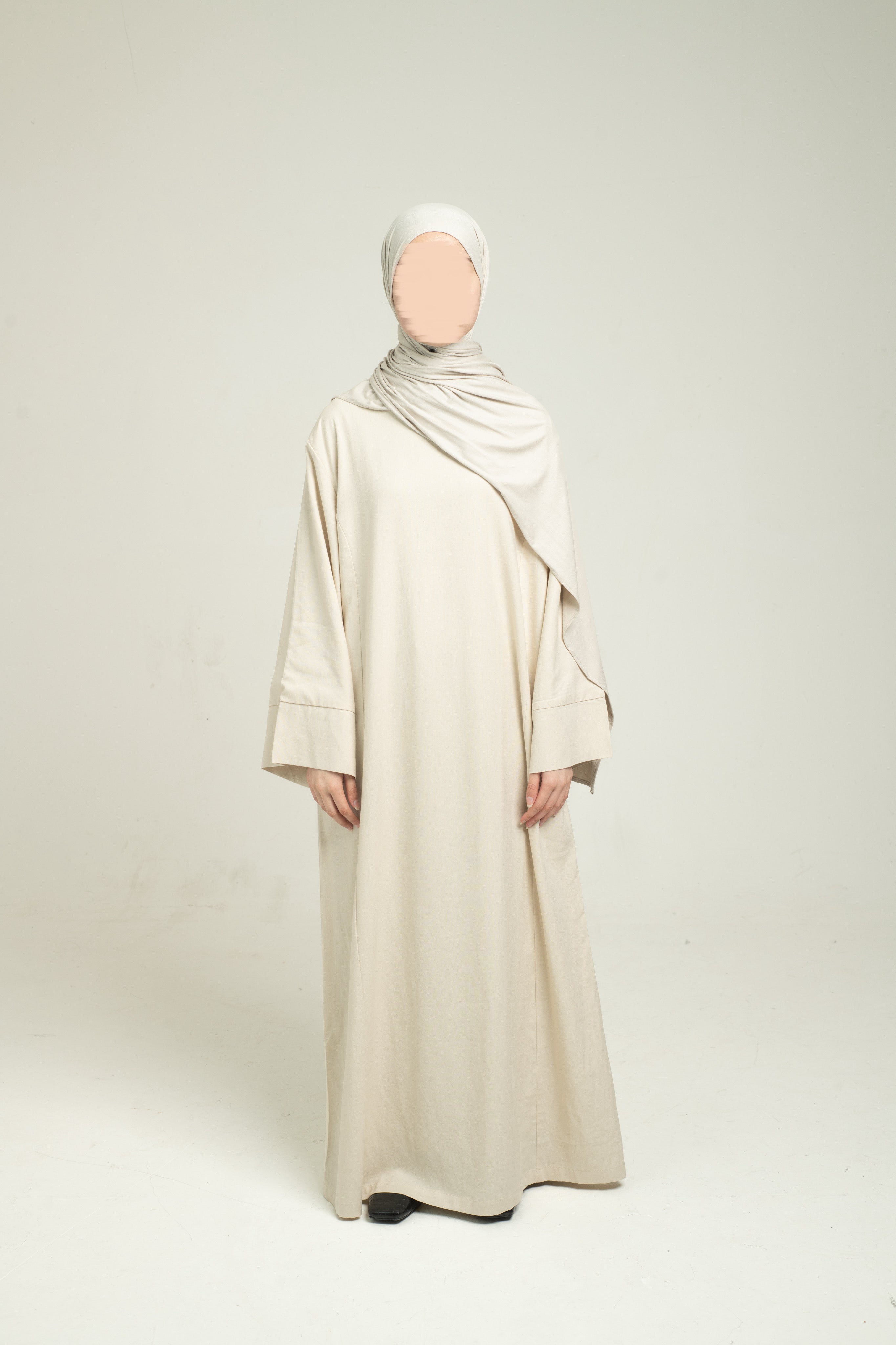 Linen Abaya - Dried clay