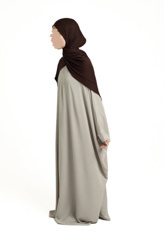 Light mocha batwing abaya