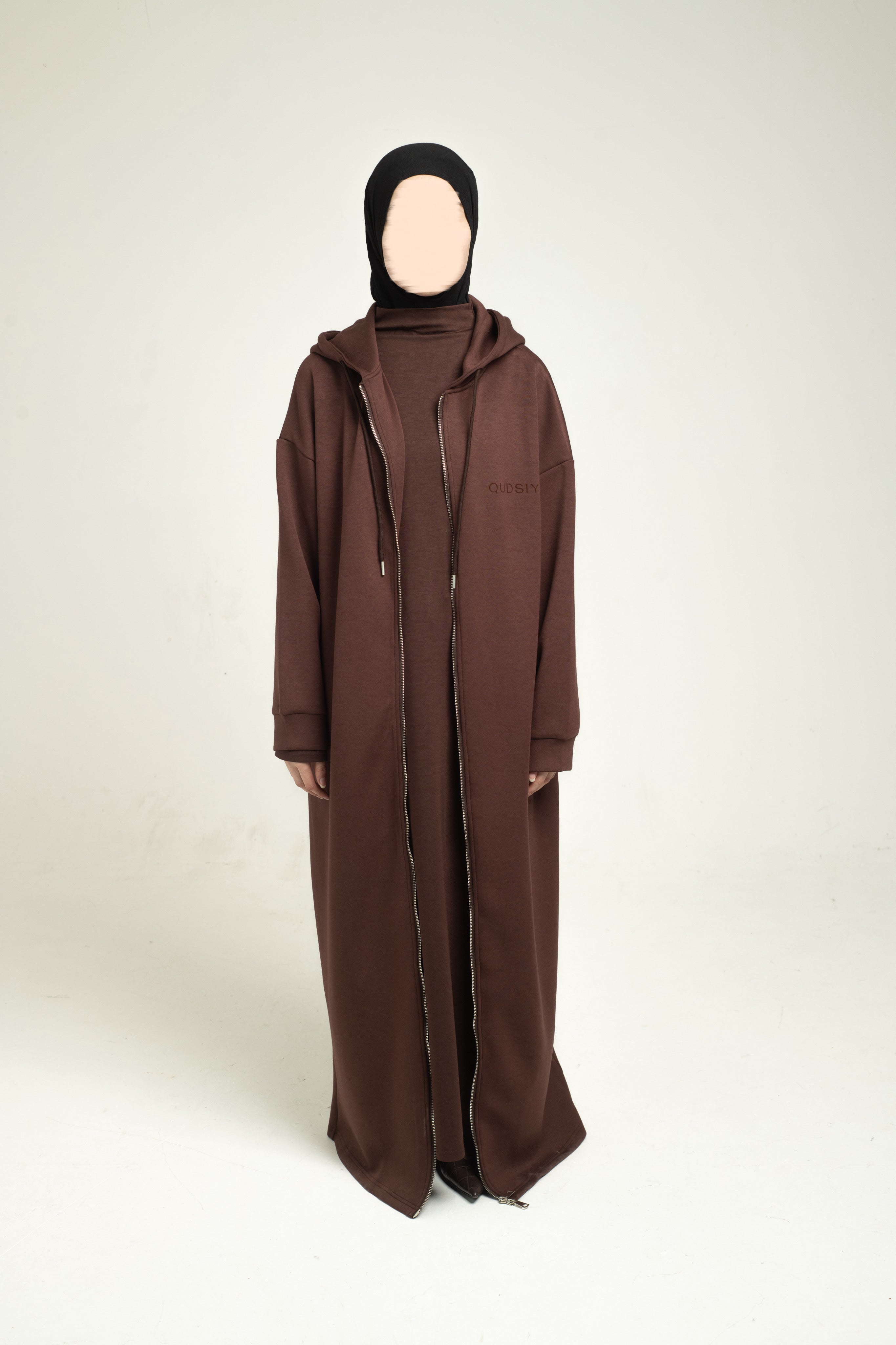 Hoodie Abaya - Chocolate