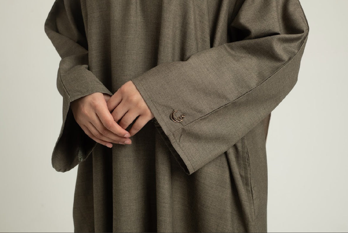 Khaki brown abaya
