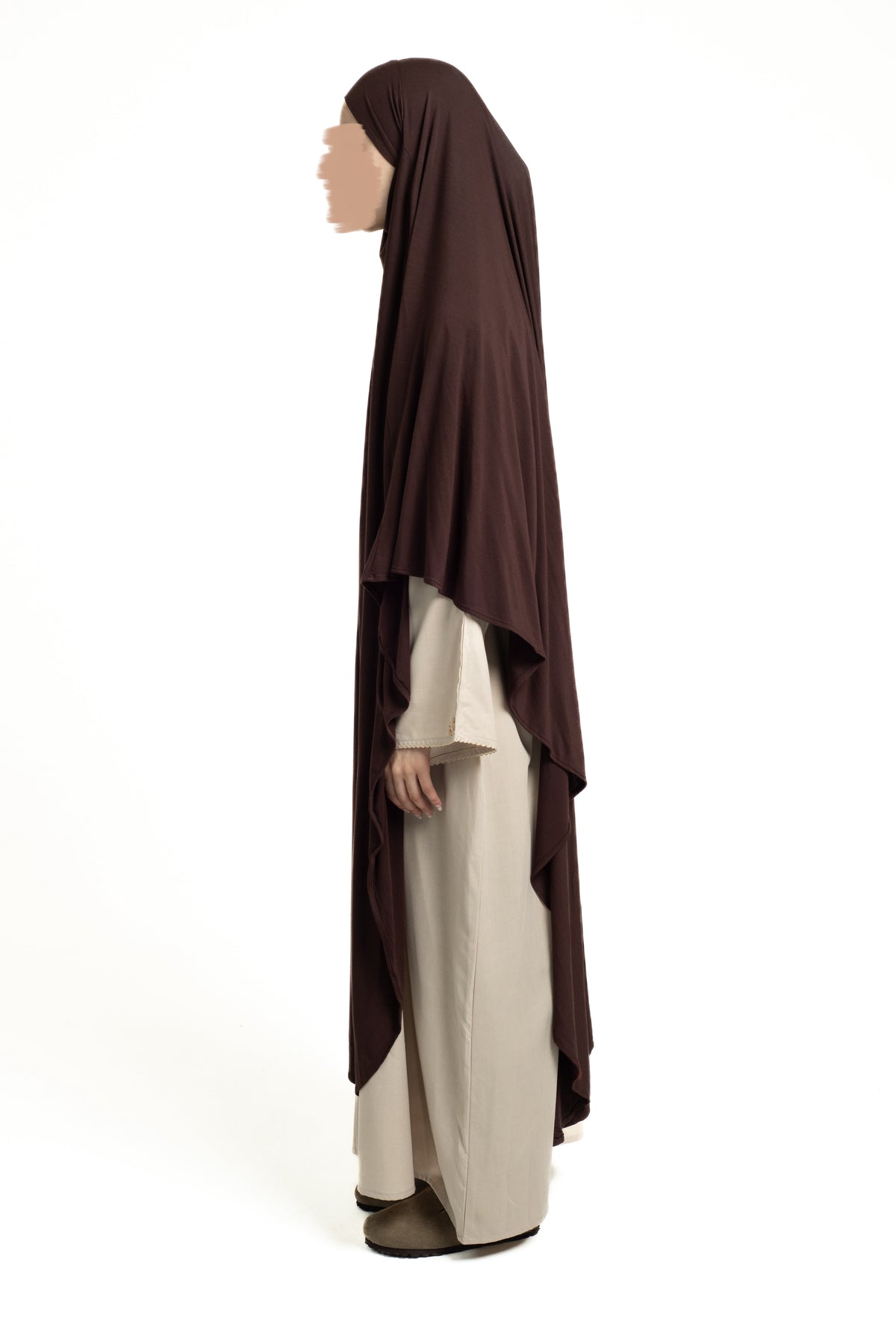 Deep chocolate maxi khimar
