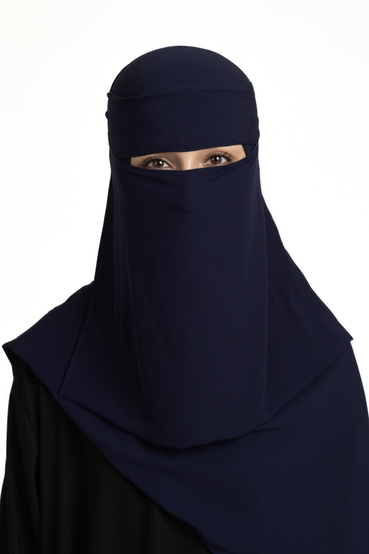 Deep navy niqab set
