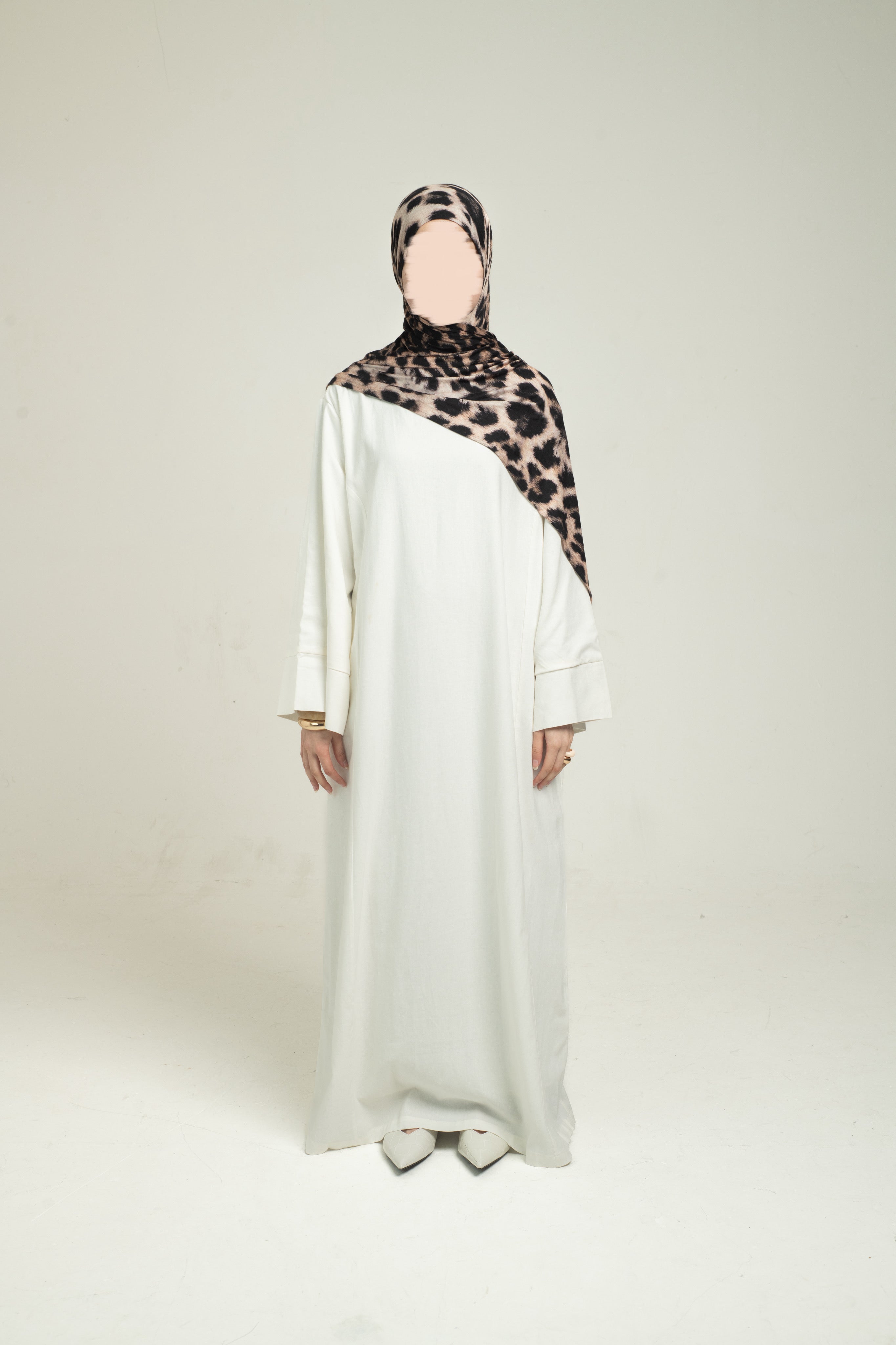 Linen Abaya - White Qudsiyah Linen Abaya - White Qudsiyah