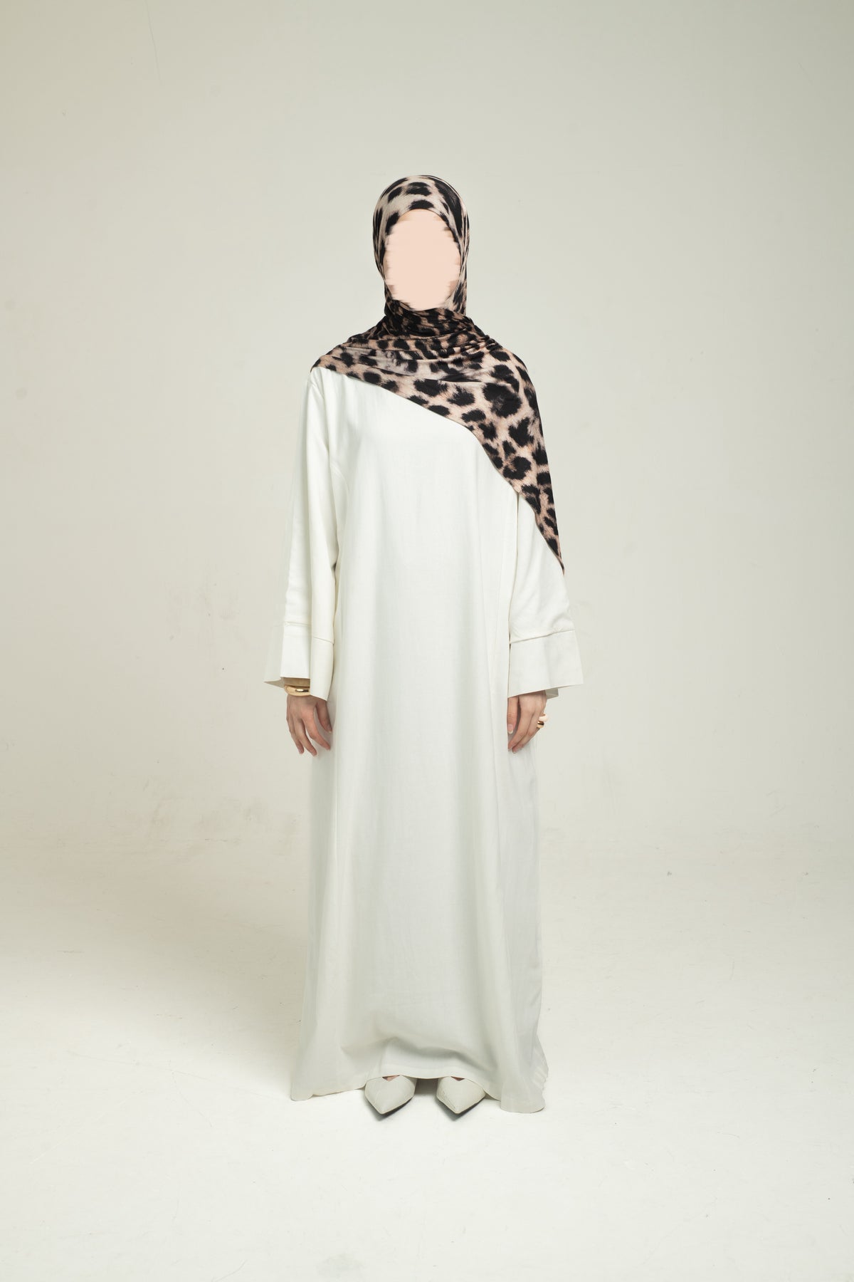 Linen Abaya - White