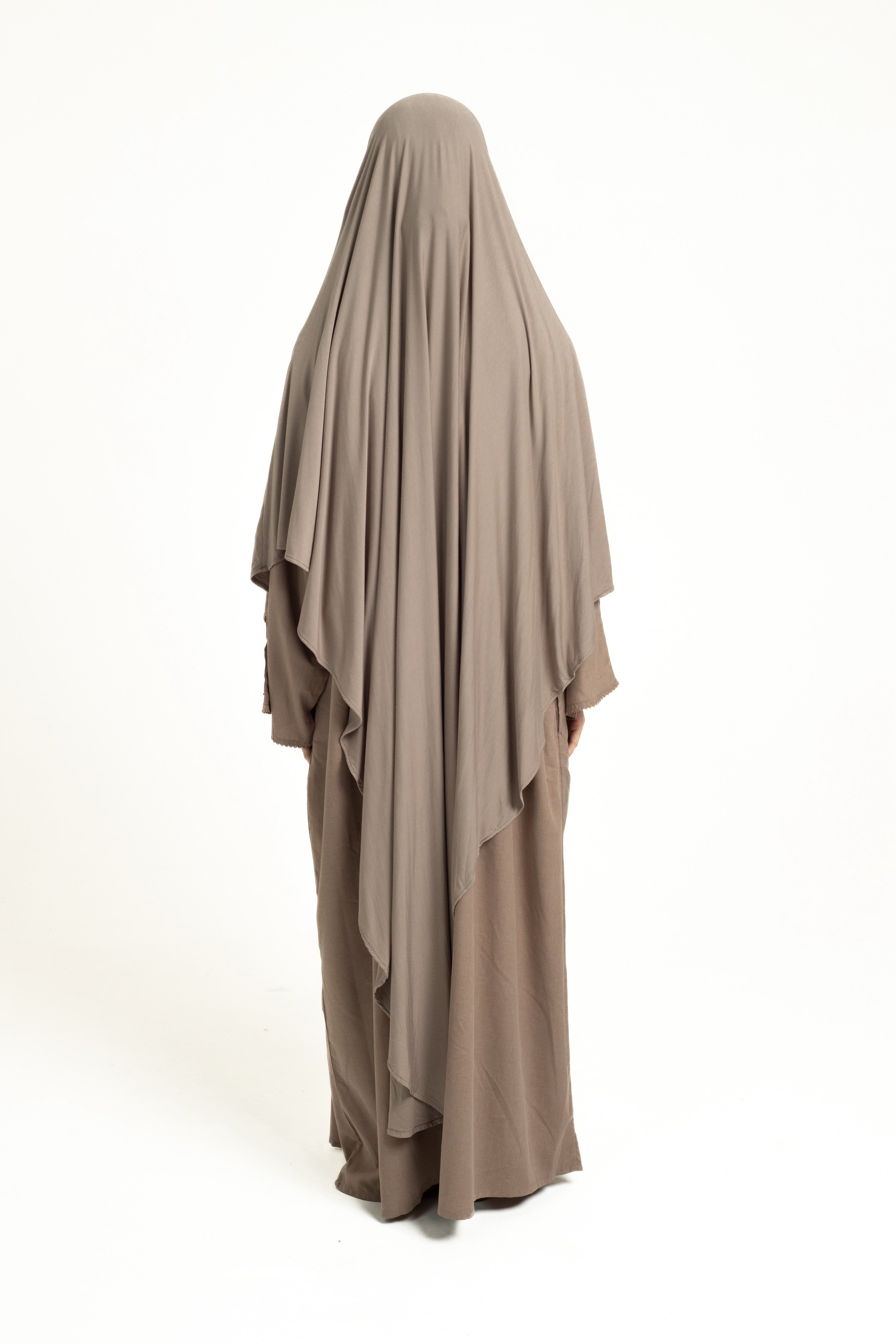 Light mocha maxi khimar