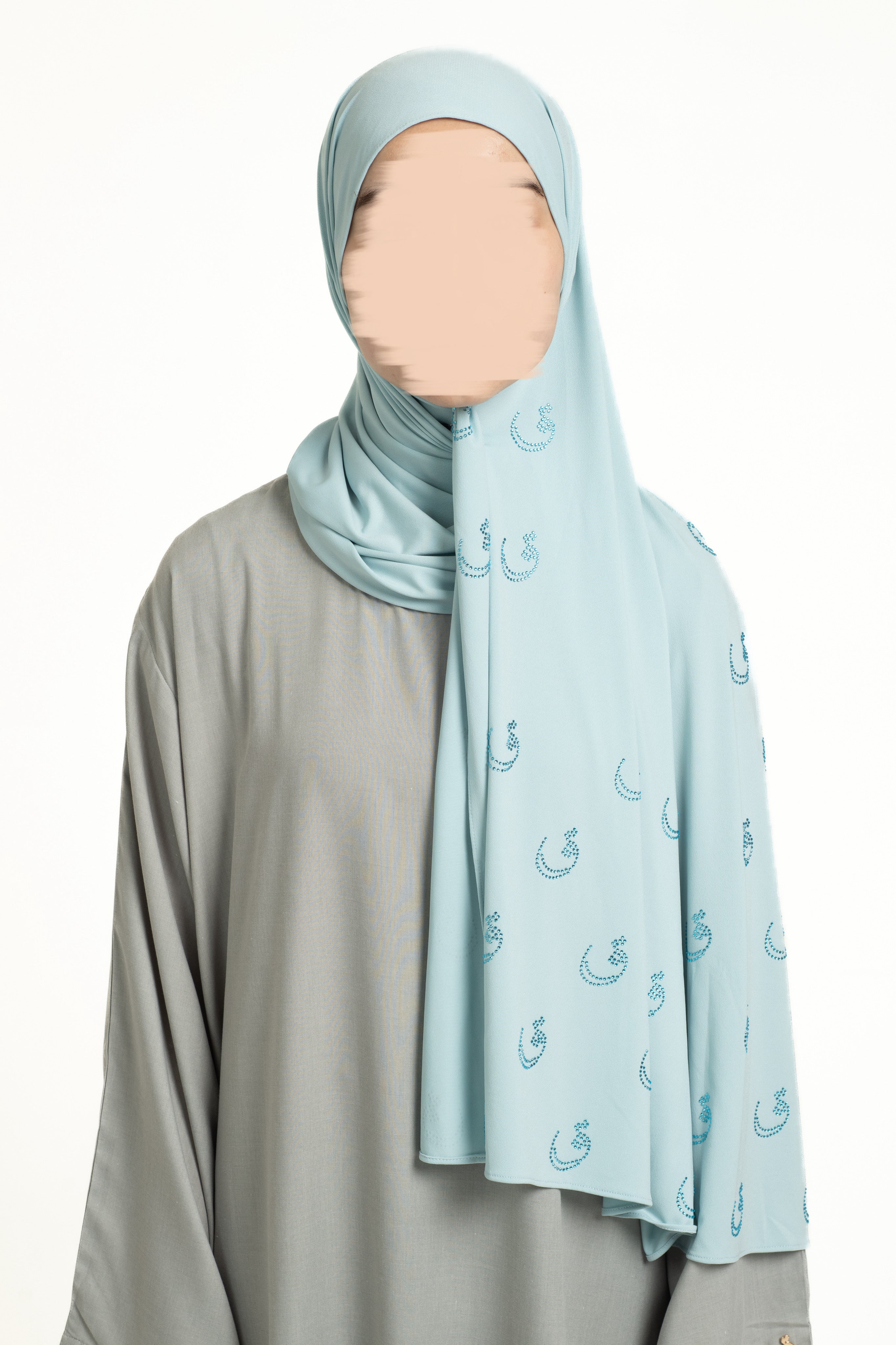 Mist Rhinestone hijab