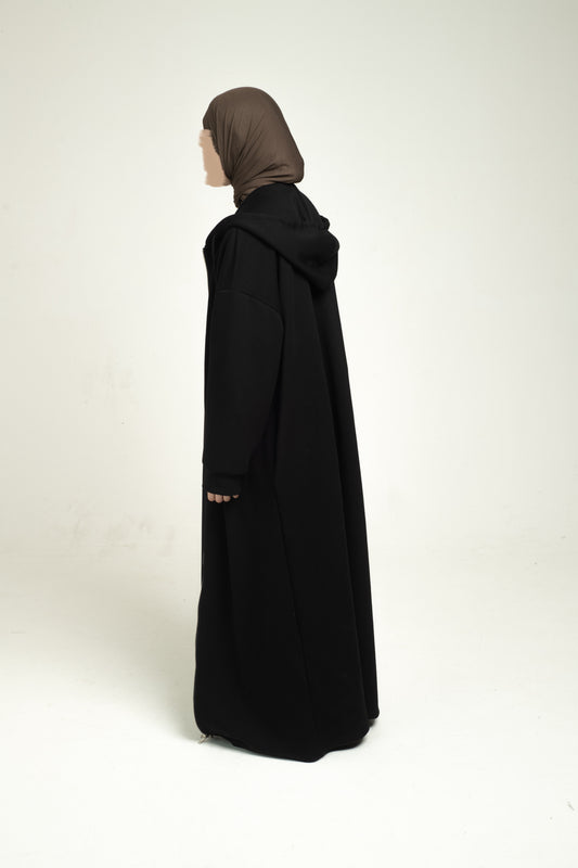 Hoodie Abaya - Black