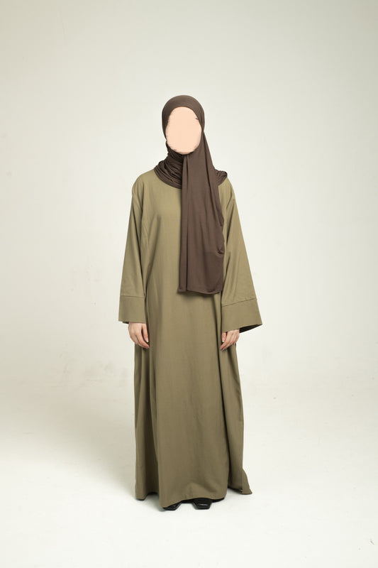 Linen Abaya - Light Moss