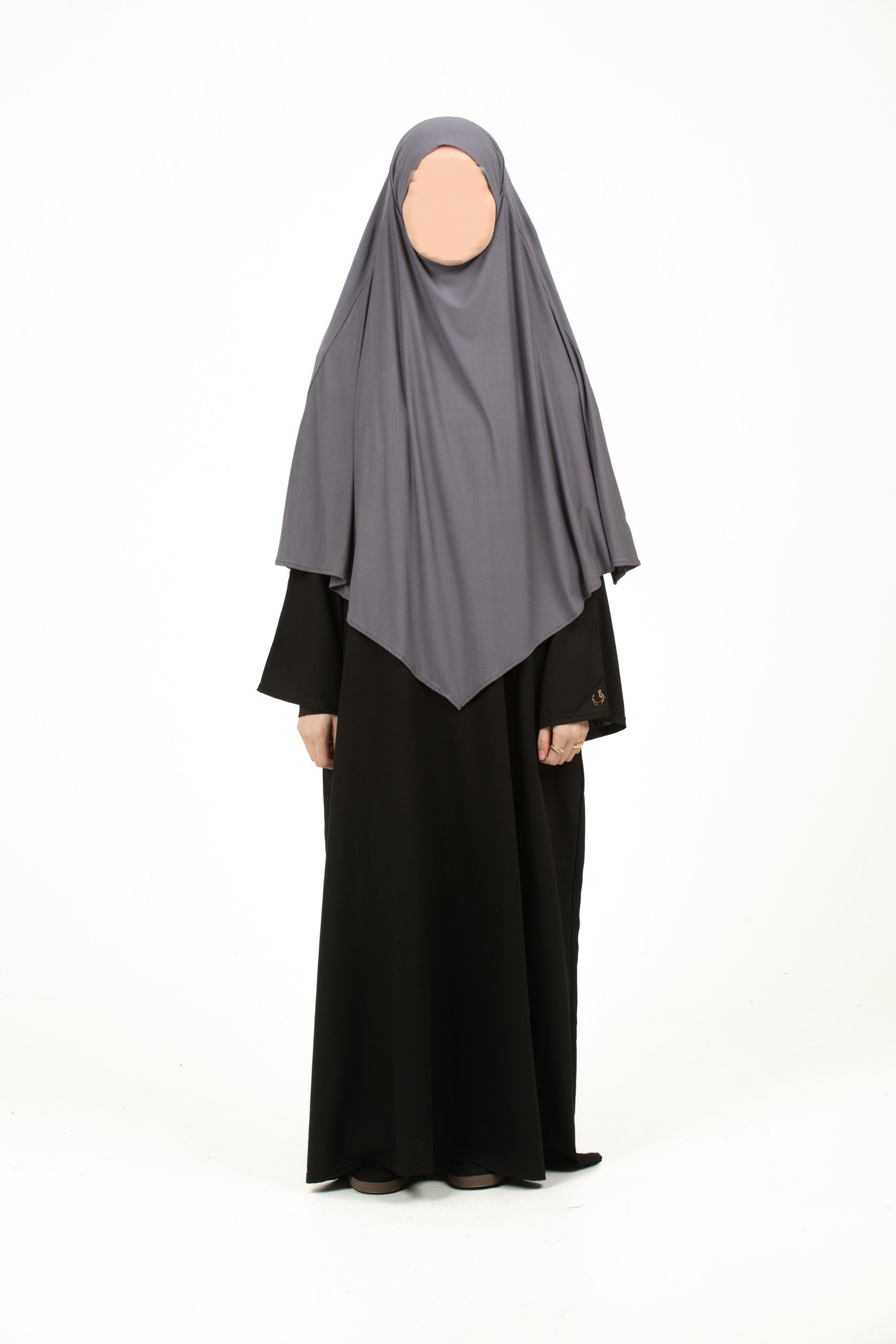 Grey Short Diamond Khimar