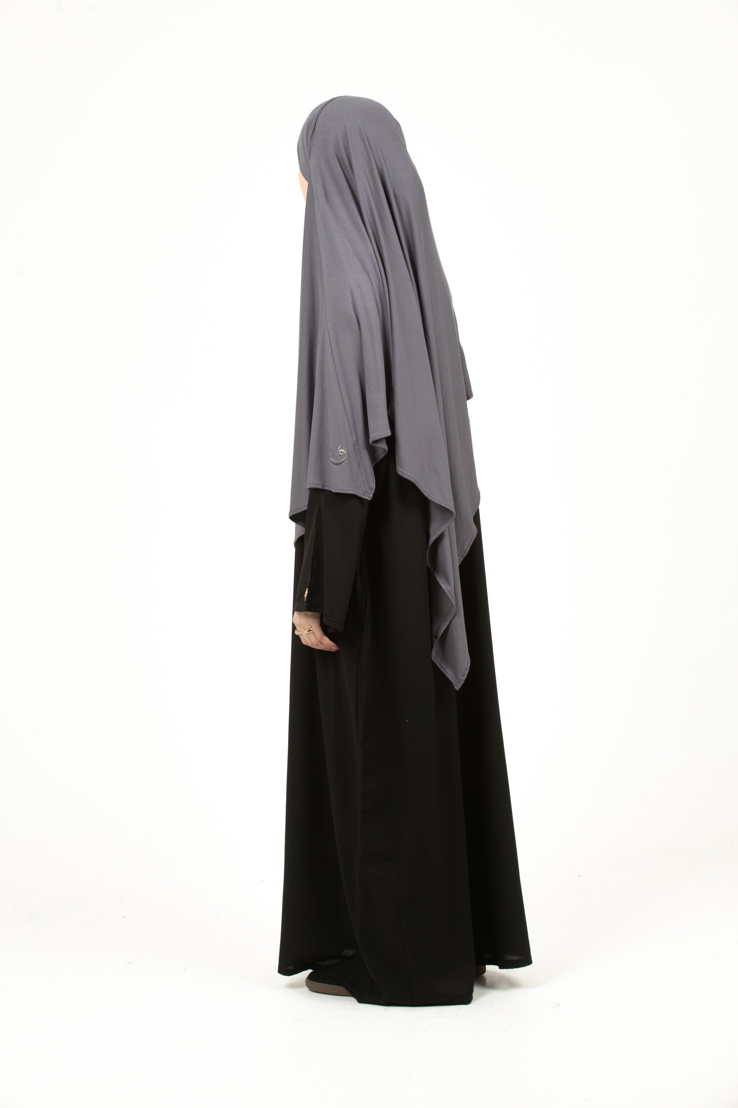 Grey Short Diamond Khimar