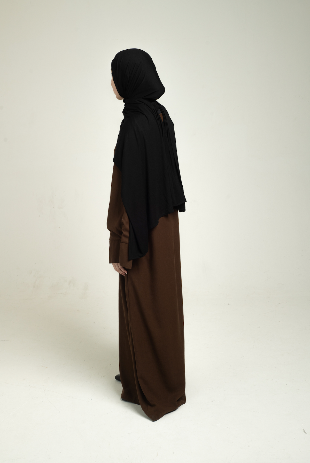Linen Abaya - Chocolate