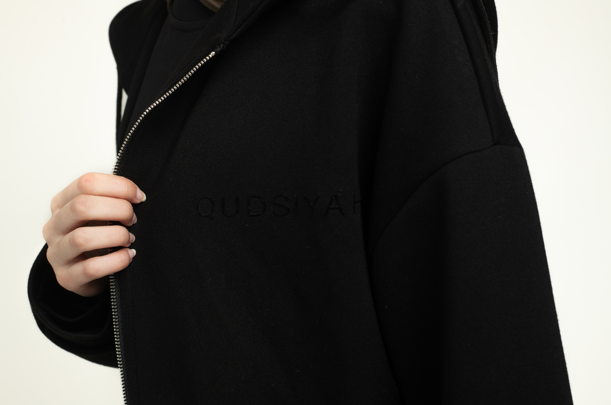 Hoodie Abaya - Black