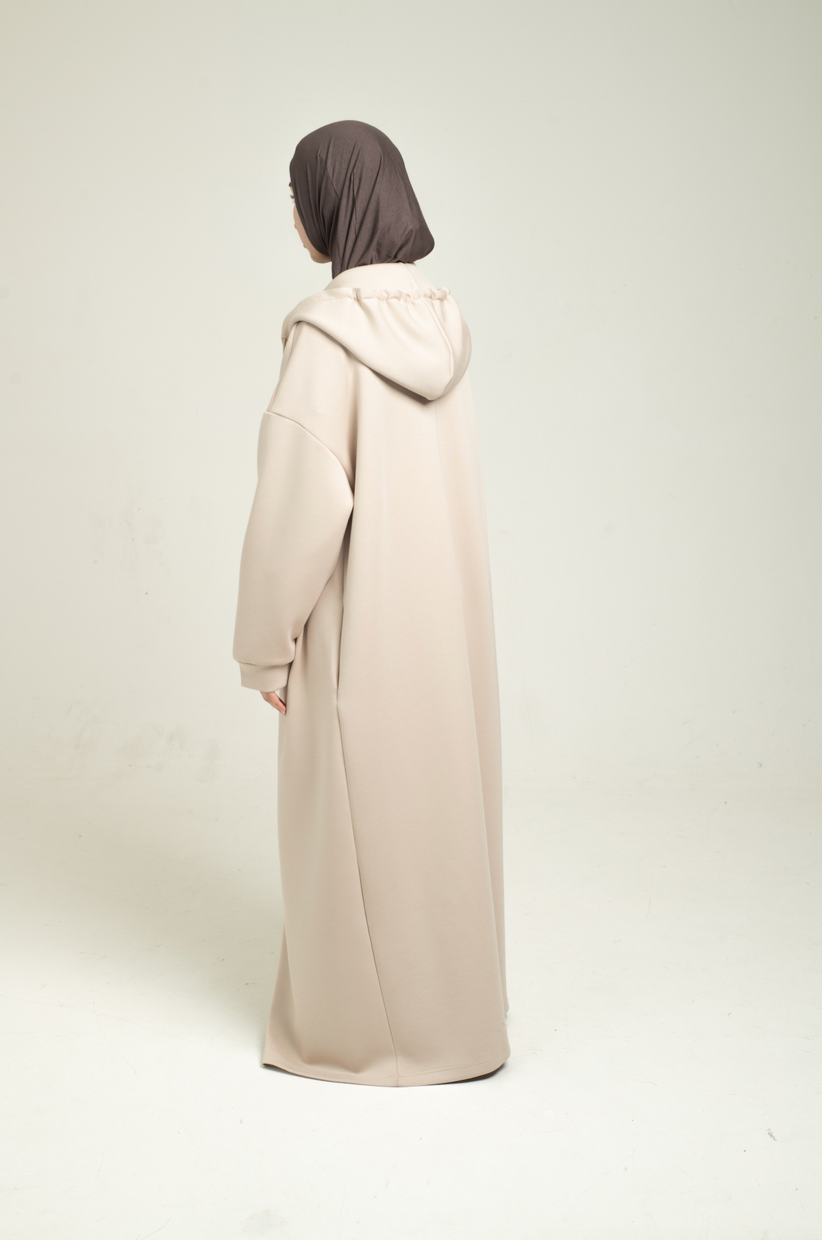 Hoodie Abaya - Beige