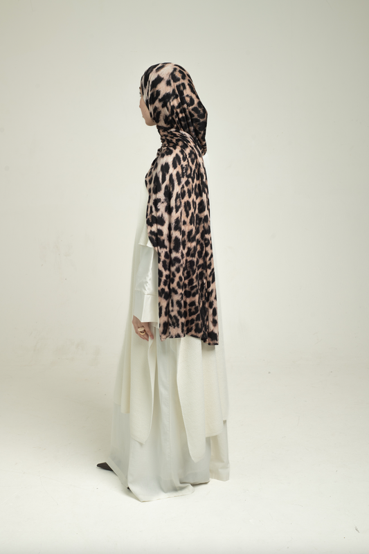 Long Knitted Cape - White
