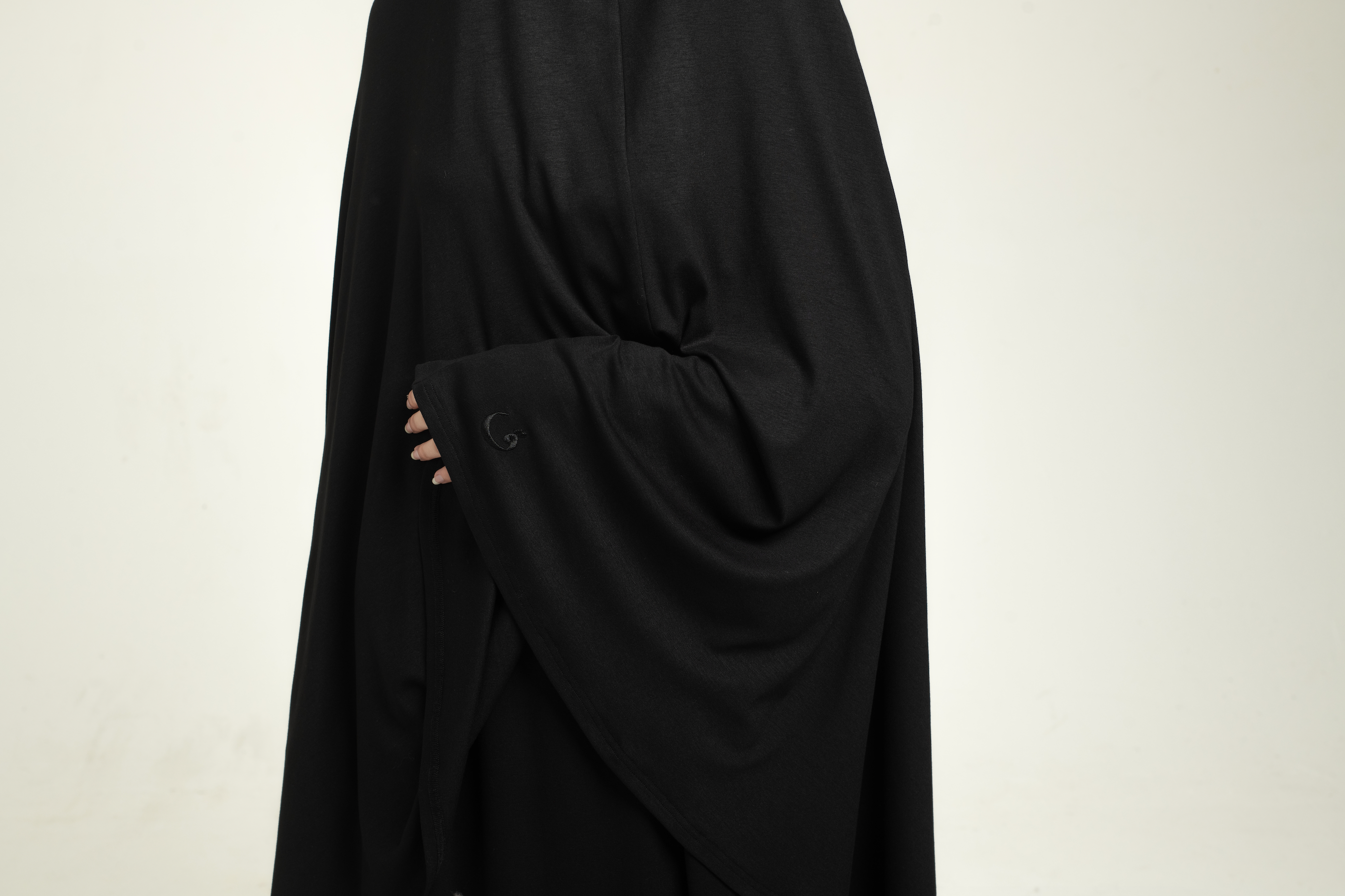 Knit Khimar Set - Black