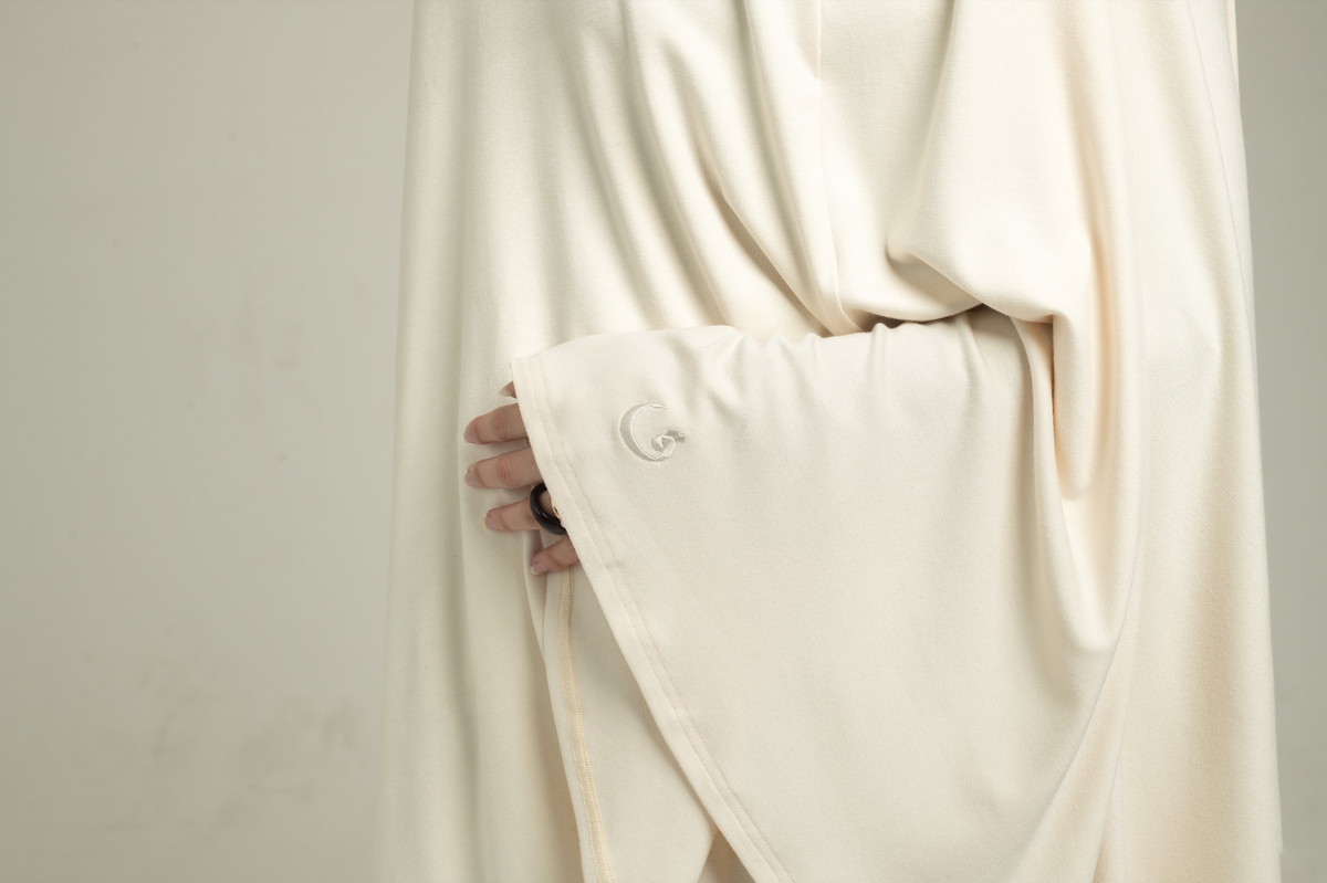 Knit Khimar Set - Beige