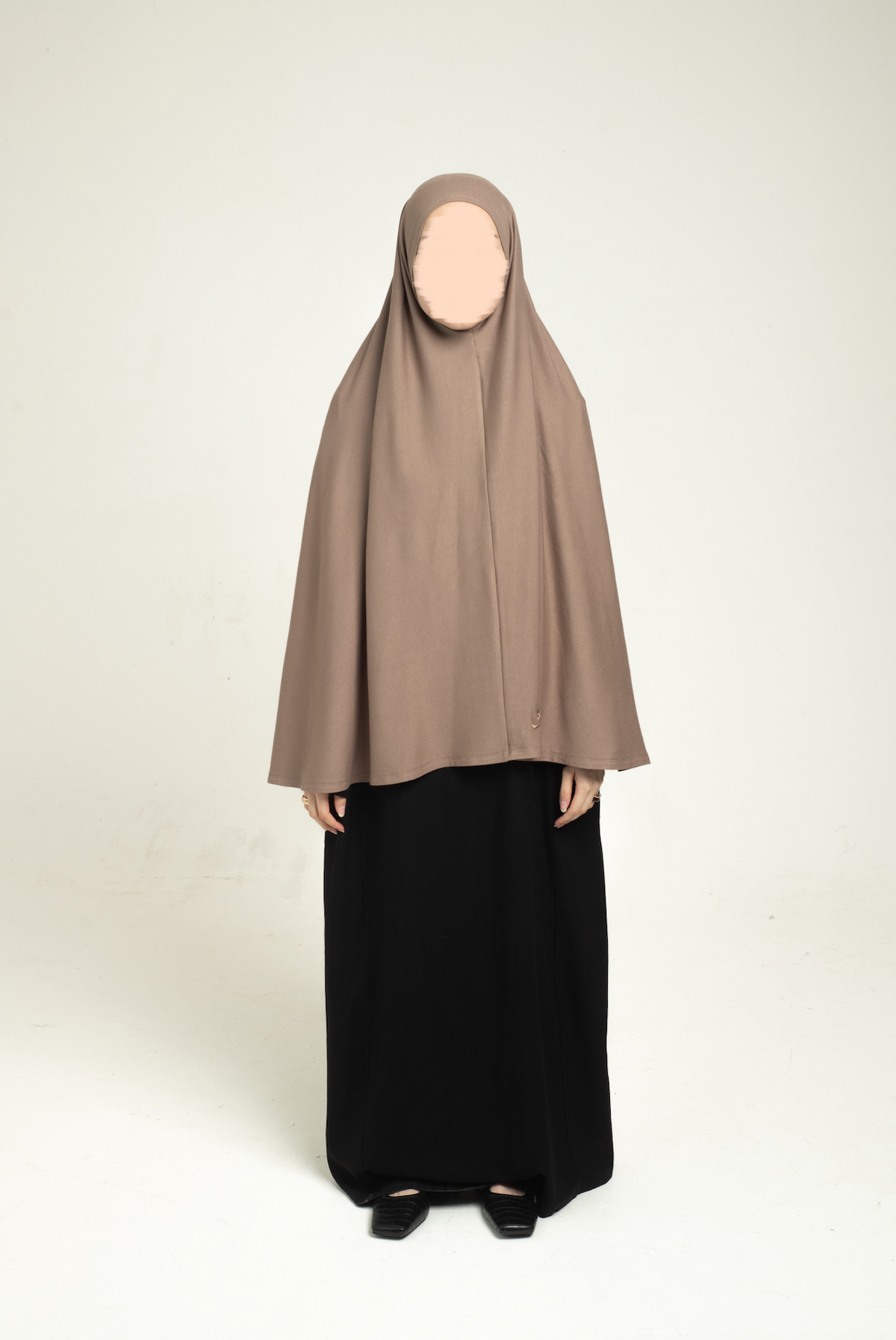 Knit Short Khimar - Light Brown