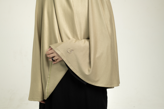 Knit Short Khimar - Dray Basil